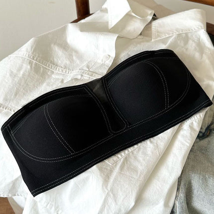 Non-slip strapless air integrated cup underwear live hair generation seamless fishbone line tube bra foreign trade cross-border