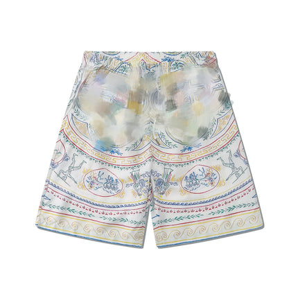 Foreign Trade Casual Hawaiian Beach Printed Short-Sleeved Shirt Cuban Collar European and American Retro Vacation Shorts Two-Piece Set