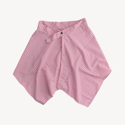 Dopamine Plaid Fart Curtain Women's Covering Skirt Lace-up Hide Meat with Base Fake Two-piece Shirt Layered Waist Decoration