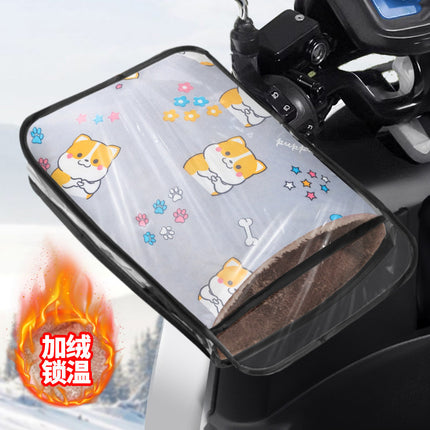 Electric Motorcycle Gloves, Winter Waterproof and Warm Handlebar Covers, Battery Car Tram Covers, Cycling Anti-Slip Cycling Covers