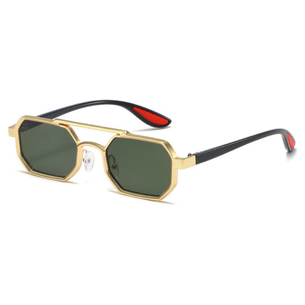 Double Beam Fashion Metal Sunglasses Retro Cross-border Trendy Glasses Internet Popular Sunglasses for Men and Women sunglasses