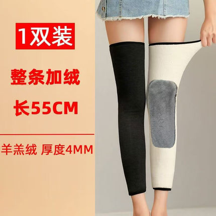Kneecap warm cold-proof leggings for the elderly thickened fleece-lined men and women knee joint warm inflammation protective paint autumn and winter riding