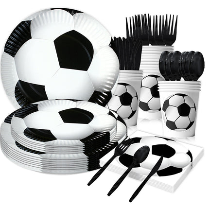 Cross-border White Baseball Sports Theme Birthday Party Supplies Decorative Paper Plate Paper Towel Tablecloth Disposable Tableware suit