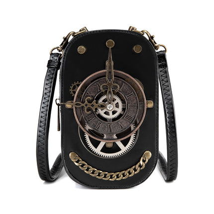 TEMU Cross Border Medieval European and American Retro Women's Crossbody Bag Personalized Mini Punk Rivet Single Shoulder Mobile Phone Satchel