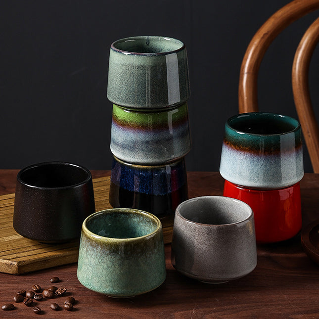 Japanese Style Kiln Change Matcha Tea Cup Creative Large Household Tea Cup Office Handy Coffee Cup Personalized Ceramic Cup