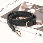 Black silver buckle 1.2cm wide shoulder strap