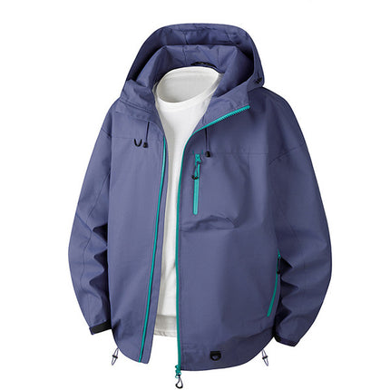 Soft Shell Jacket for Men and Women, New Three-In-One Detachable Single-Impact Hooded Jacket, Outdoor Windproof and Waterproof Mountaineering Jacket