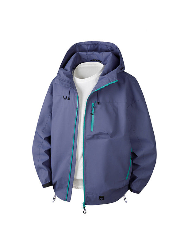 Soft Shell Jacket for Men and Women, New Three-In-One Detachable Single-Impact Hooded Jacket, Outdoor Windproof and Waterproof Mountaineering Jacket