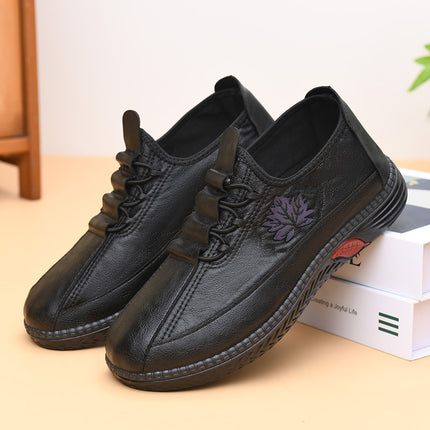Mom's Shoes 2025 Autumn New Women's Shoes Tiktok Live Streaming Hot-Selling Polyurethane Middle-Aged and Elderly Casual Shoes for Women
