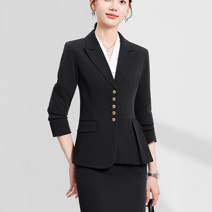 Suit suit Women's Autumn Korean Style Temperament Professional Jewelry Store Sales Office Front Desk Guide Work Clothes Work Suit
