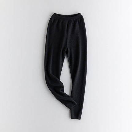 100% Pure Cashmere Women's 68-Count Imitation Air Layer Versatile Casual Leggings for Autumn and Winter New Style Can Be Worn Outside
