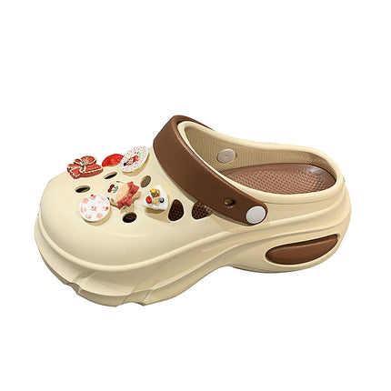 Soft Sole Cave Shoes Women's Outer Wear 2025 New Student Beach EVA Baotou Shoe Slippers Women's Sandals