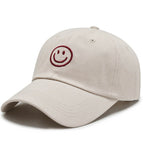 Beige Smiley / Cap circumference 56-60cm (adjustable)
