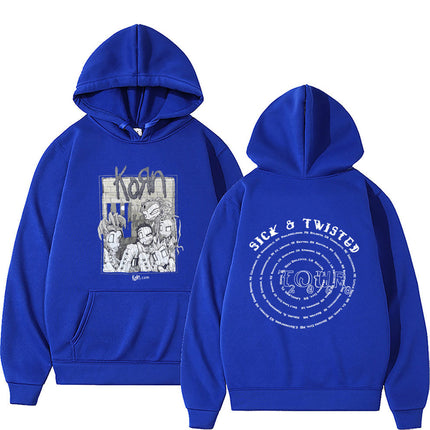 Rock Band Korn Sick &Amp Twisted Tour 2000 Hoodie Men Fashio