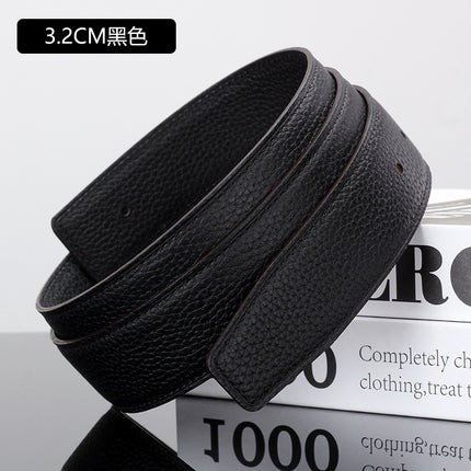 Guangzhou belt manufacturers spot wholesale headless layer cowhide smooth buckle leather pure cowhide pants belt does not take the lead