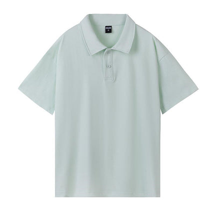260 grams of heavy 32 double yarn cotton fashion lapel short sleeve POLO shirt men's and women's street trend can be customized