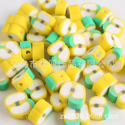 100 a pack of cross-border fruit soft pottery loose beads clay beads diy Amazon material bag accessories mobile phone