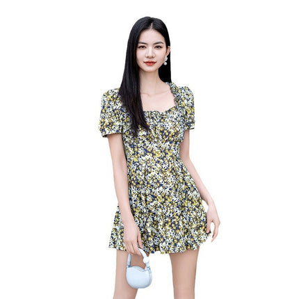 Women's Swimsuit for Hot Spring Bathing, Large Size One-Piece, Conservative, Slimming Look, Slightly Fat, Covering the Flesh, with Breast Pads, New Summer Swimsuit