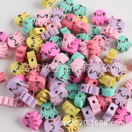 100 a pack of cross-border fruit soft pottery loose beads clay beads diy Amazon material bag accessories mobile phone