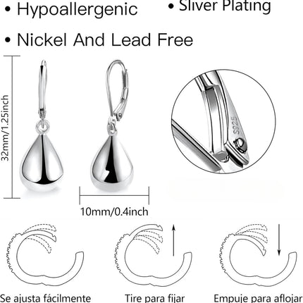 Amazon Glossy Teardrop-Shaped Earrings 2026 New Trendy High-End Stylish Earrings Versatile and Face-Slimming