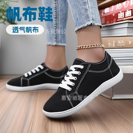 Amazon White Canvas Shoes Soft Sole Couple Wide Toe Sports Shoes Training Large Size Men's and Women's Shoes Wear-Resistant Gymnastics Shoes