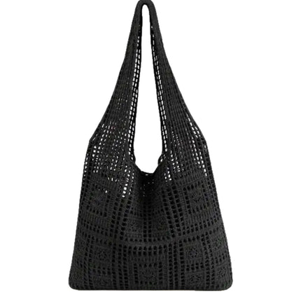 Trendy Goods on Instagram: Knitted Bags, Hand-Woven Bags, Shoulder Bags, Large-Capacity Tote Bags, Hollow-Out Versatile Bags