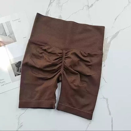 High-Waisted Summer Women's Elastic Slimming Yoga Shorts Quick-Dry Running Shorts Fitness Shorts