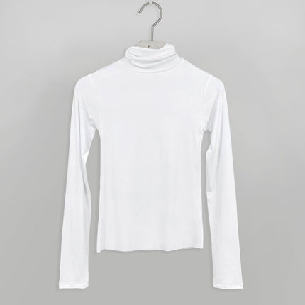 South Korea Dongdaemun New Sexy Chest Figure High Collar Tight Slimming All-match Long Sleeve T-shirt Women's Top