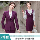 Purple suit + vest dress / S