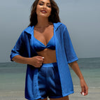 9199 blue three-piece set / L