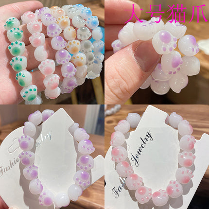 Cat's Claw Bodhi Wrapped Finger Soft Student Play Bracelet Children's Day Gift for Students Cute Large Handmade Beading Wholesale