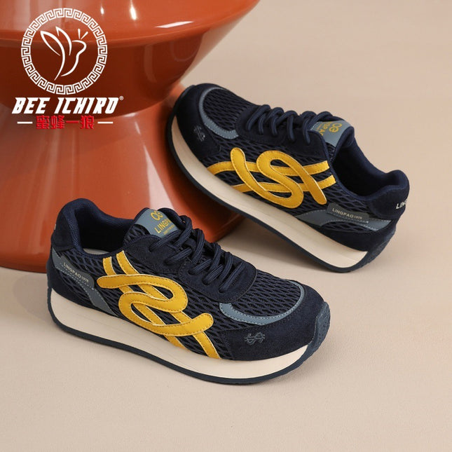 Bee Wolf Flagship Store German Training Shoes Women's Autumn/Winter New Retro Super Popular Forrest Gump Shoes Versatile Sports Casual Women's Shoes