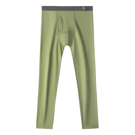 Autumn Trousers Men's Pure Cotton Thin Wear-Free Panties Men's Spring and Autumn Leggings Men's Youth Warm Pants New Fashionable