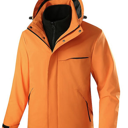 Three-In-One Men's Hooded Detachable Waterproof and Windproof Mountaineering Jacket Three-In-One Jacket