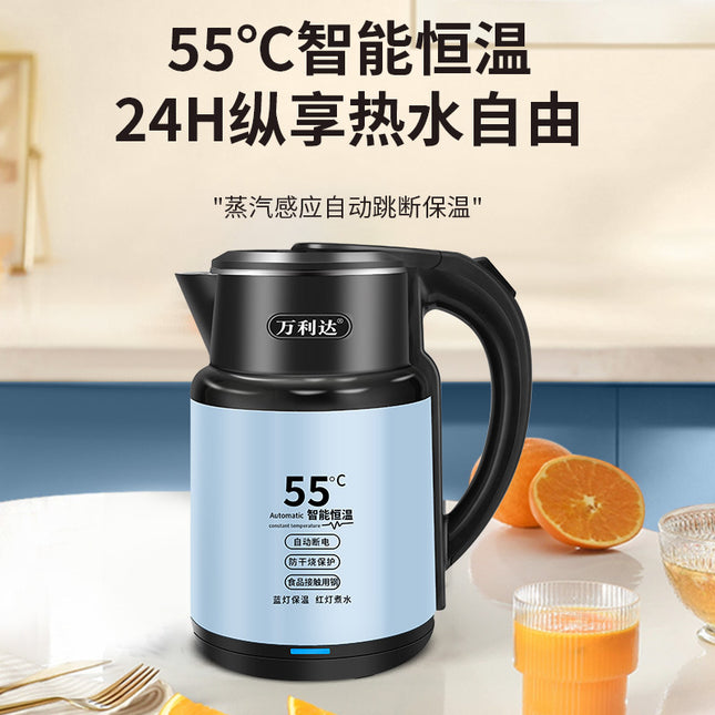 Electric Kettle Wholesale: Wanda Li Household Stainless Steel Kettle with Smart Insulation and Constant Temperature Electric Kettle