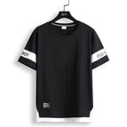 Spliced short sleeve black / S