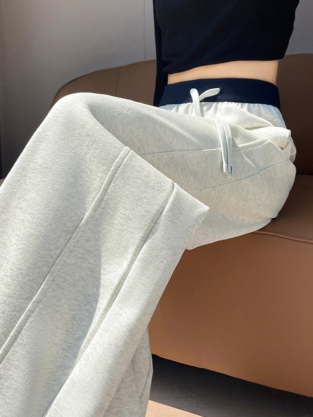 2025 Autumn New High Waist Scimitar Pants Narrow Wide Leg Pants Casual Banana Sweatpants Sports Pants Women