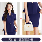 Blue jacket + skirt / S
