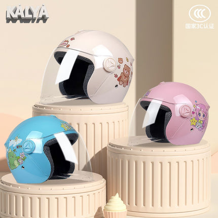 New National Standard 3C Certified Kidsren's Helmet for Boys and Girls, Universal Autumn and Winter Electric Motorcycle Helmet for Cycling