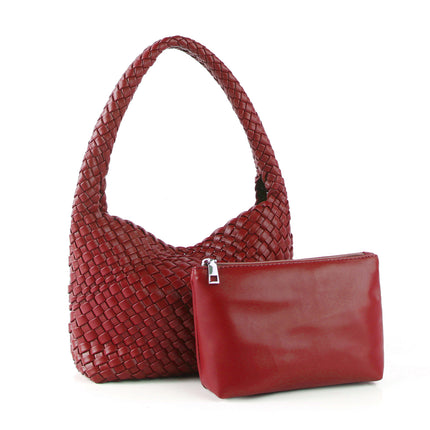 Pure Hand-woven Lunch Box Bag High-end Underarm Bag Fashion Women's Bag Cross-border Portable Shoulder Bag