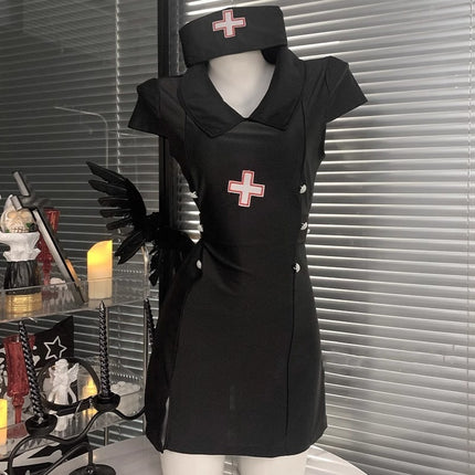 Halloween Sexy Nightgown Nurse Uniform Cos Doctor Role Play Pure Lust Temptation Nightclub Anchor Costume