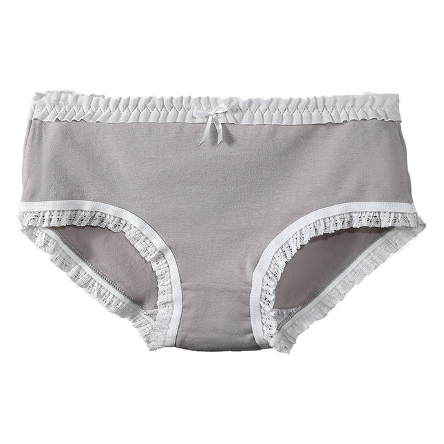 Women's Cotton Underwear Women's Comfortable Breathable Briefs Summer Thin Mid-Waist Girl's Young Underpants Cotton Crotch Shorts