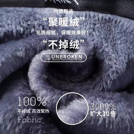 Men's fleece-lined Thickened Winter Men's Warm Cotton-padded Jacket Dad's Winter Coat Windproof Cold-resistant Cotton-padded Jacket for Men