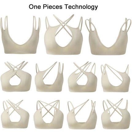 New sports underwear multiple wearing methods French seamless big backless underwear thin U-shaped beauty back bra