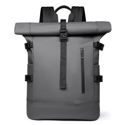 2025 Summer Cross-Border Backpack Men's Roll-Top Business Computer Bag Work Commuting Leisure Travel Backpack Fashion Trend
