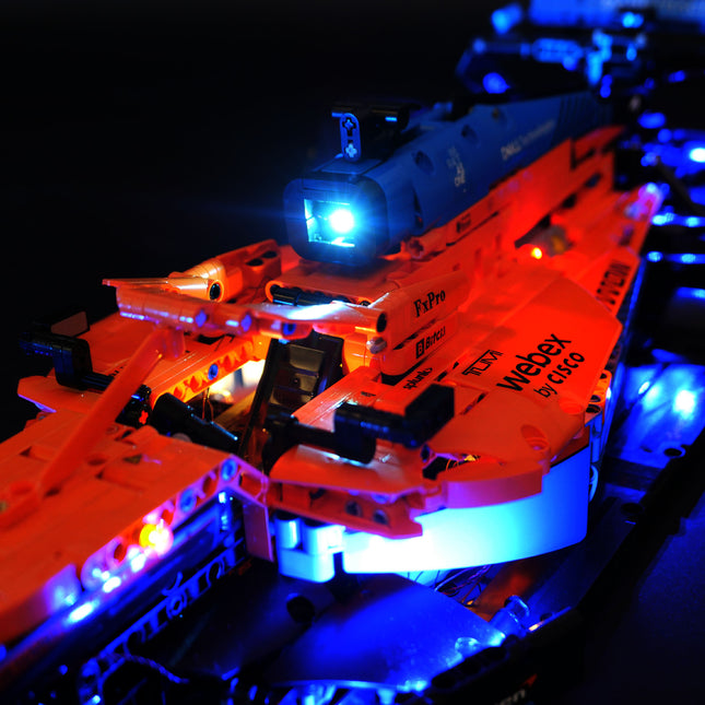 Lighting mosaic DIY compatible Lego 42141 technology machinery group McLaren F1 racing luxury remote control lighting