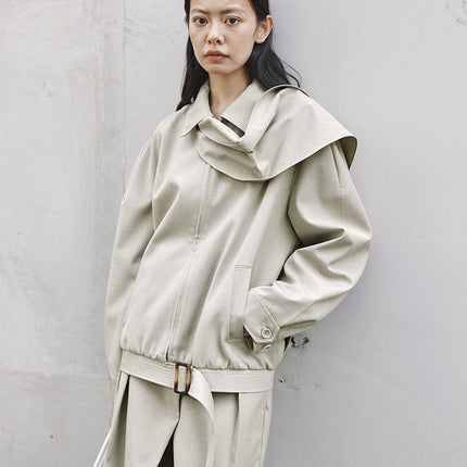 Love and Nancy Thirteen Lines Minimalist Autumn Style Three-Dimensional Versatile Layered Unisex Jacket for Women 02763