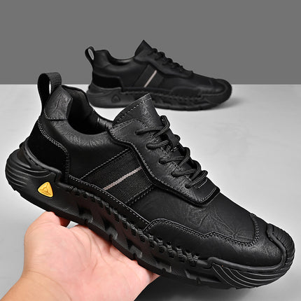 Cross-Border Hot-Selling Spring and Summer New Products Hand-Stitched Casual Men's Shoes Fashionable Thick-Soled Versatile Non-Slip Genuine Leather Hiking Shoes
