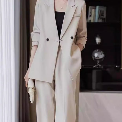 Three-piece Suit Women's Spring and Summer 2024 New Temperament Goddess Fan High-end Business Wear Casual Women's Suit Jacket