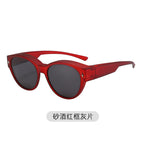 Sand wine red frame gray piece